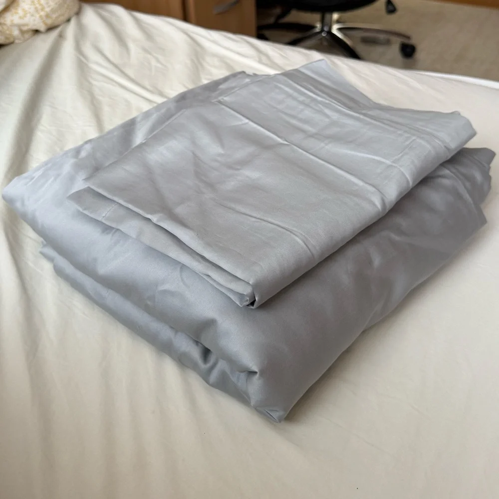 Boll & Branch Signature Hemmed Duvet Cover Set Cotton Bloom White Beige Oak